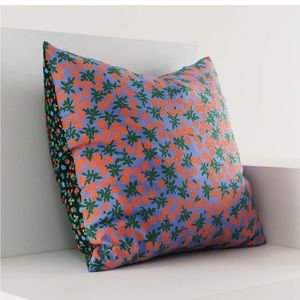 Set of 2 Baggu organic cotton accent pillow covers - calico floral print